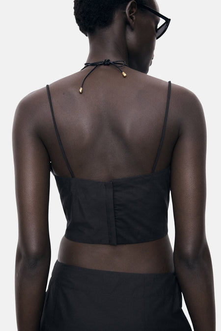 Top (bandes fines) Noir - MANGO