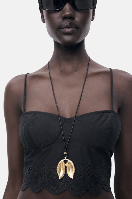 Top (bandes fines) Noir - MANGO