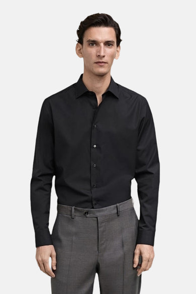 Chemise (manches longues) Noir - MANGO