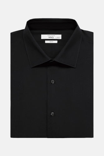 Chemise (manches longues) noir - MANGO - MANGO