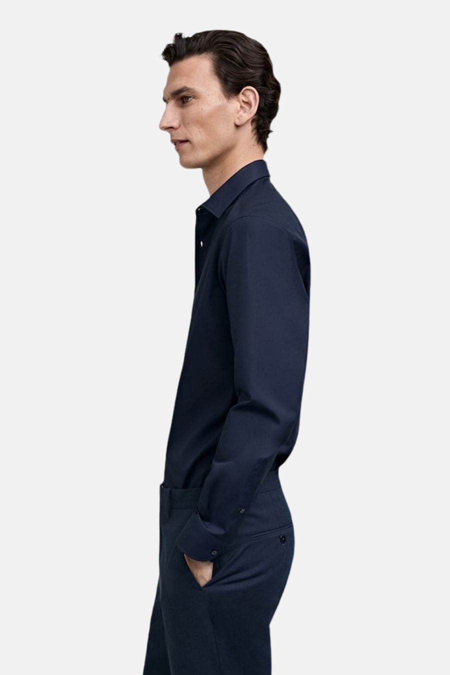 Chemise (manches longues) bleu - MANGO - MANGO