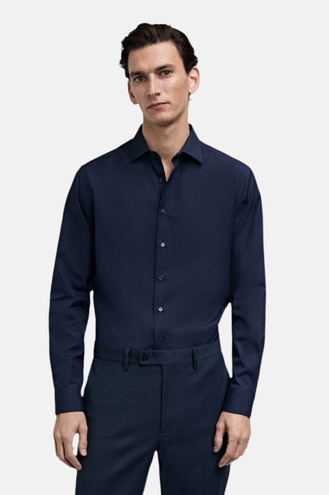 Chemise (manches longues) bleu - MANGO