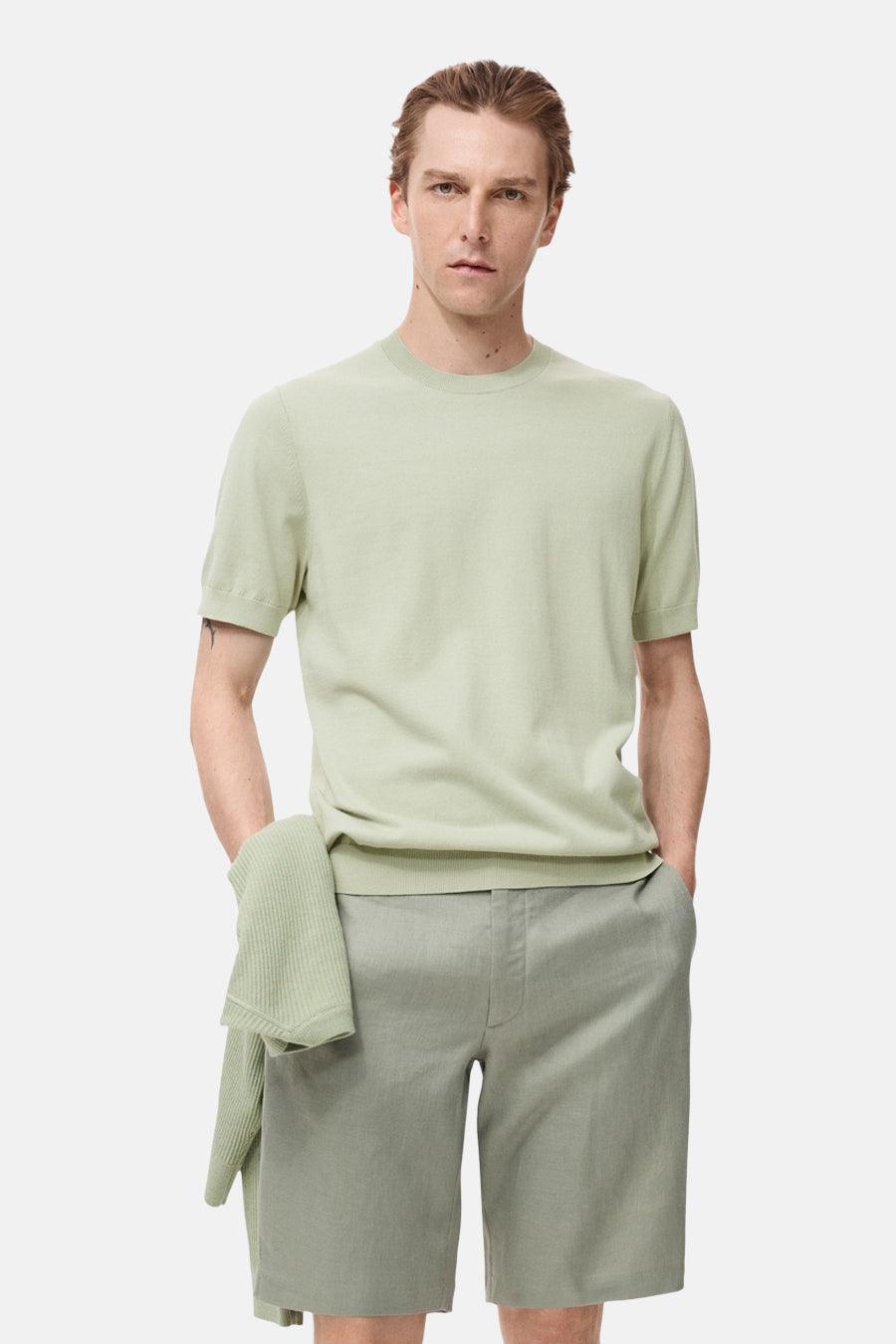 T-shirt à manches courtes - vert - MANGO