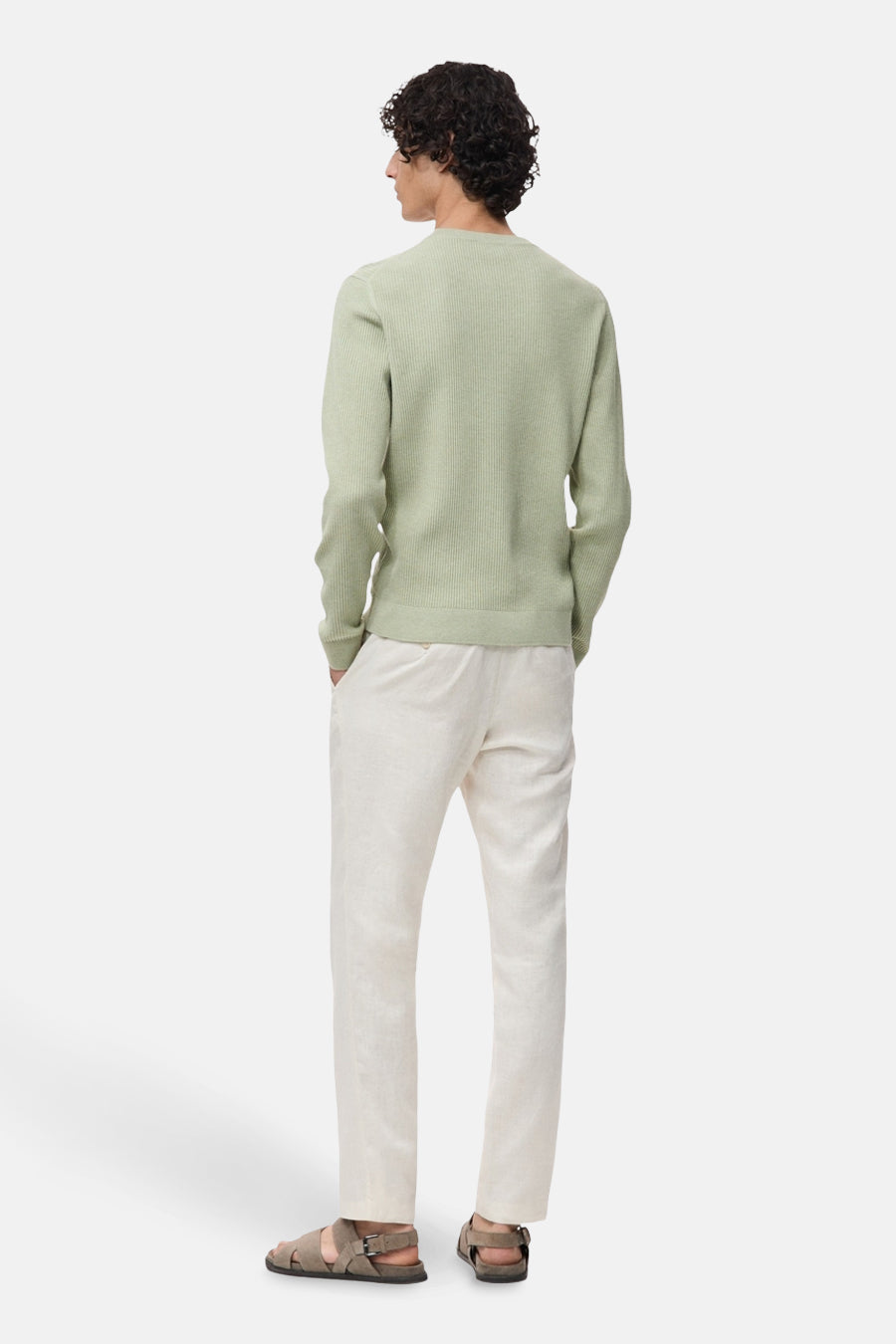 Pull à col rond - vert - MANGO