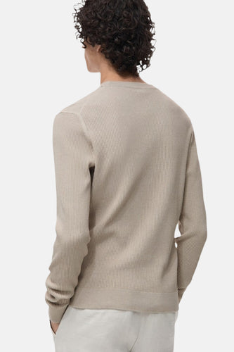 Pull à col rond - beige - MANGO