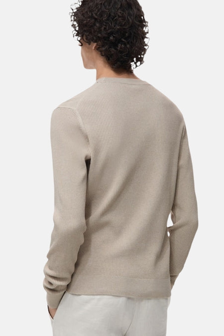 Pull à col rond - beige