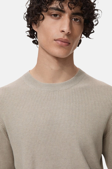 Pull à col rond - beige