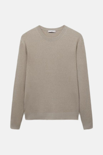 Pull à col rond - beige - MANGO