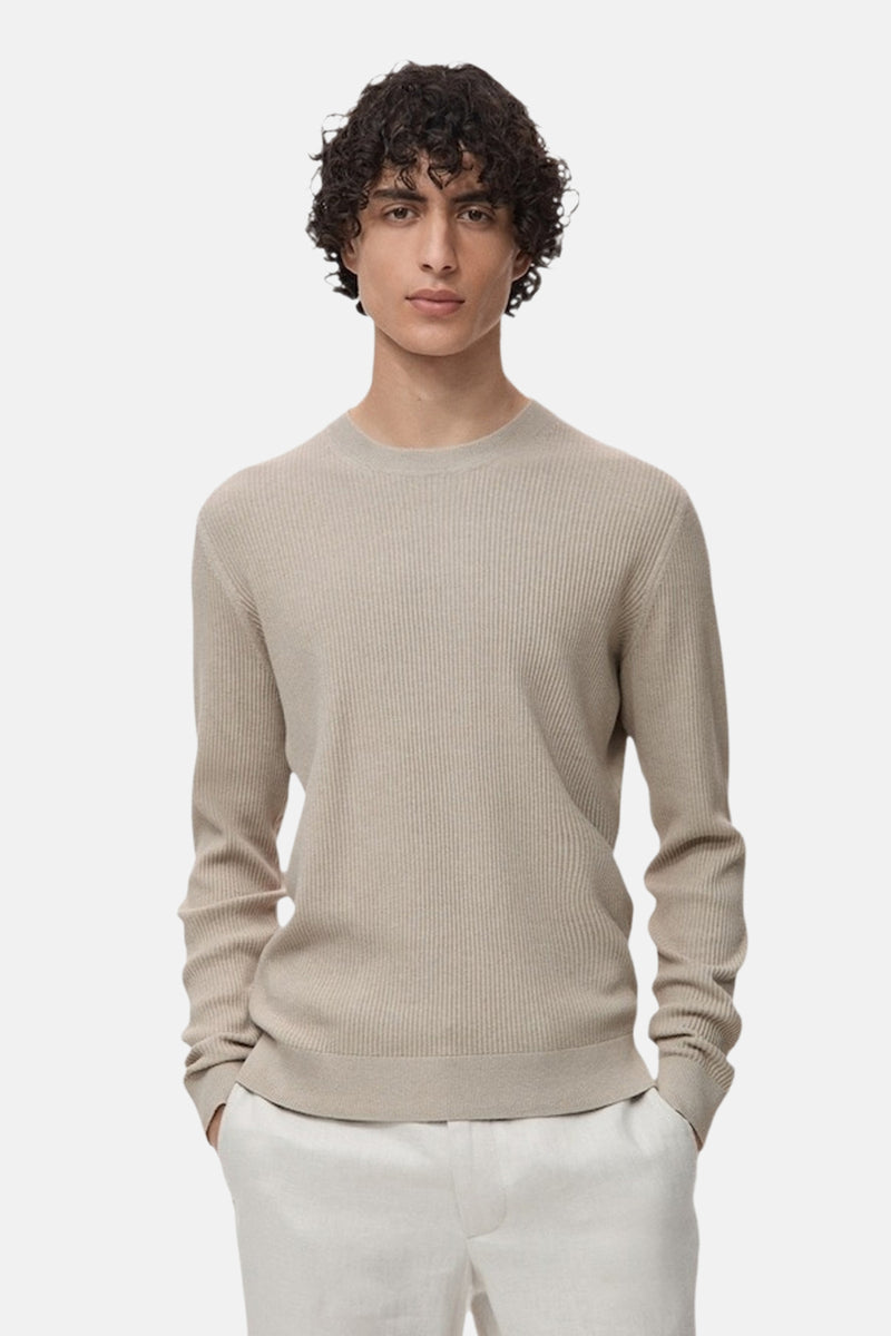 Pull à col rond - beige