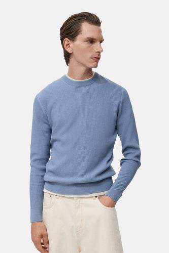Pull à col rond - bleu