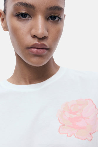 T-shirt à manches courtes - Blanc - MANGO