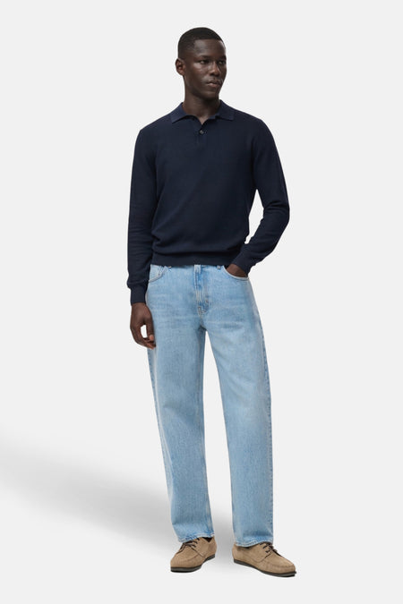 Pull à col rond - bleu