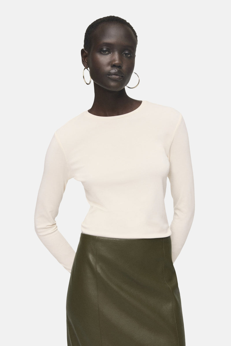 T-shirt à manches longues - beige