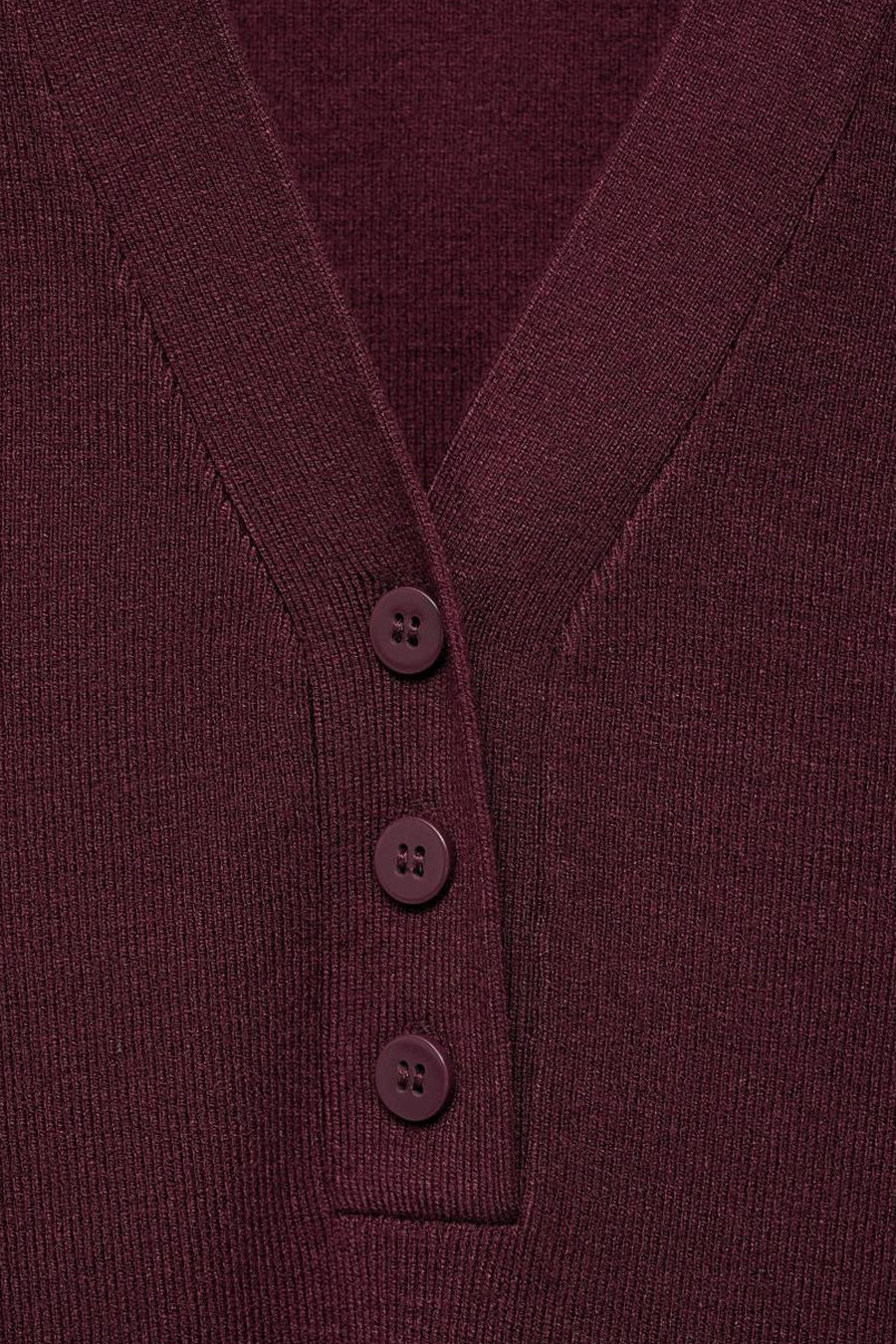 Pull à col rond - bordeaux - MANGO - 5