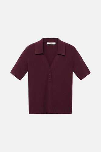 Pull à col rond - bordeaux - MANGO - 6