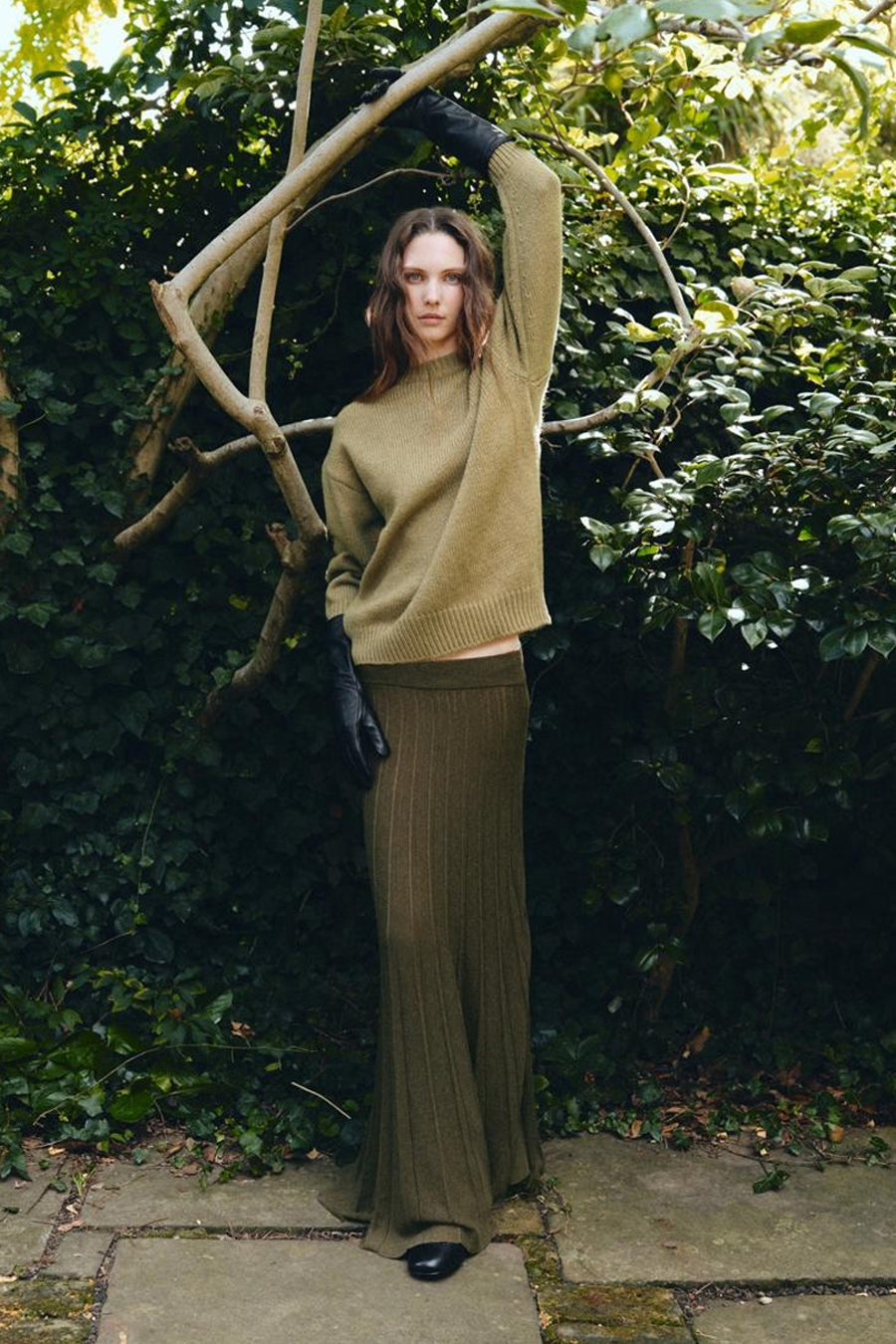 Jupe longue - kahki - MANGO