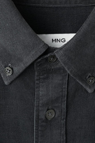 Chemise à manches longues - gris - MANGO - 4