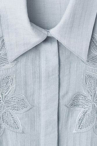 Chemise à manches longues - bleu - MANGO