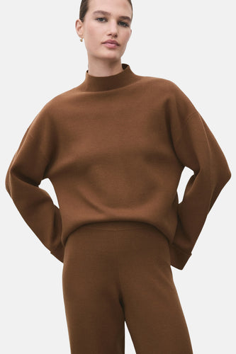 Pull à col roulé - brun