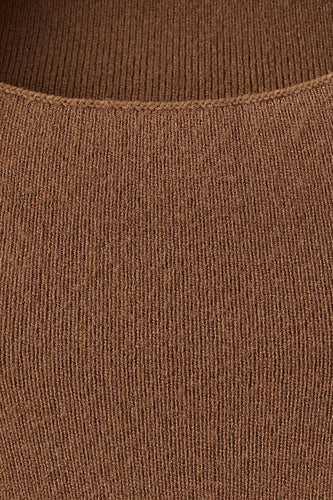 Pull à col roulé - brun