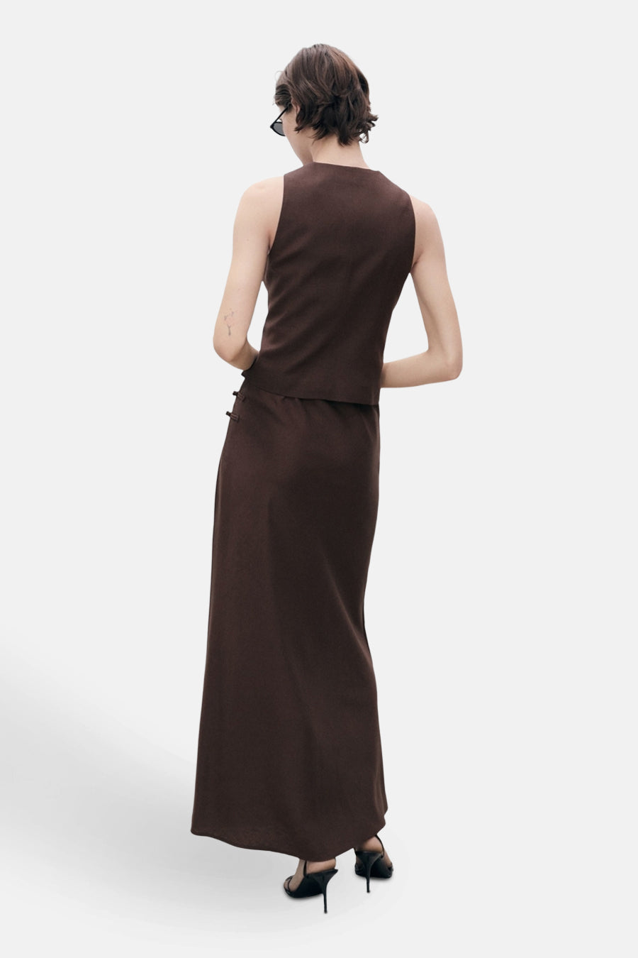 Jupe longue - brun - MANGO