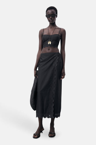 Jupe longue - noir - MANGO