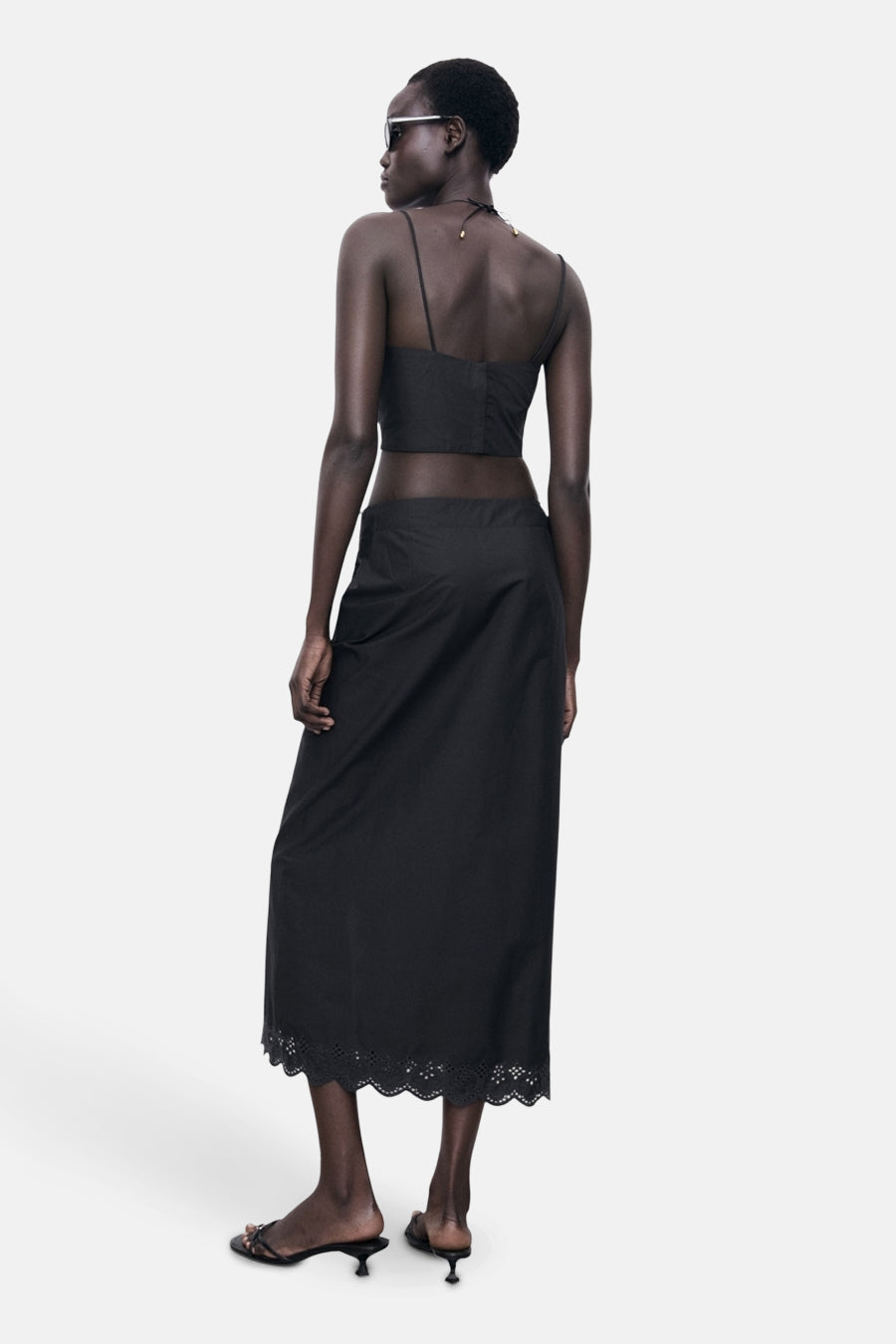 Jupe longue - noir - MANGO