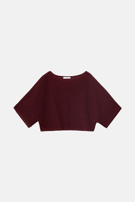 Pull à col rond - bordeaux