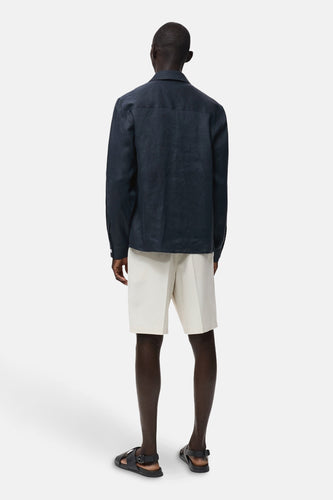 Chemise à manches longues - Bleu foncé - MANGO