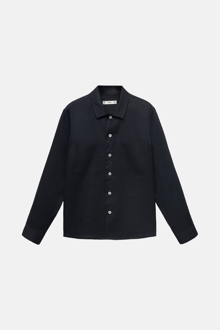 Chemise à manches longues - Bleu foncé - MANGO