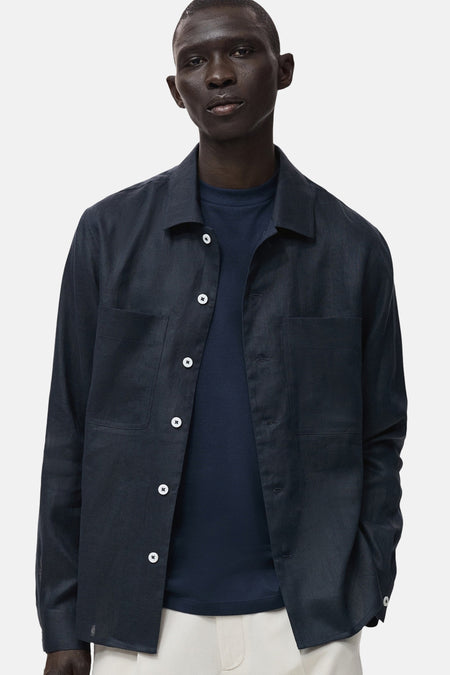Chemise à manches longues - Bleu foncé