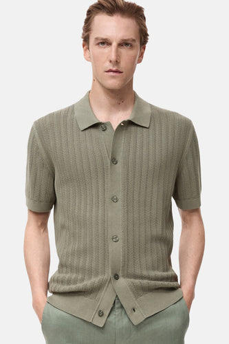 Chemise à manches courtes - Kaki - MANGO