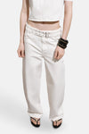 Jeans wide Off white denim - MANGO
