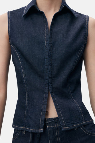 Chemisier - Dark blue denim - MANGO