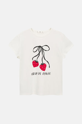 T-shirt à manches courtes - Blanc - MANGO - 5