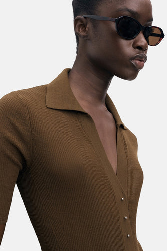 Polo à manches courtes - Kaki - MANGO - 6