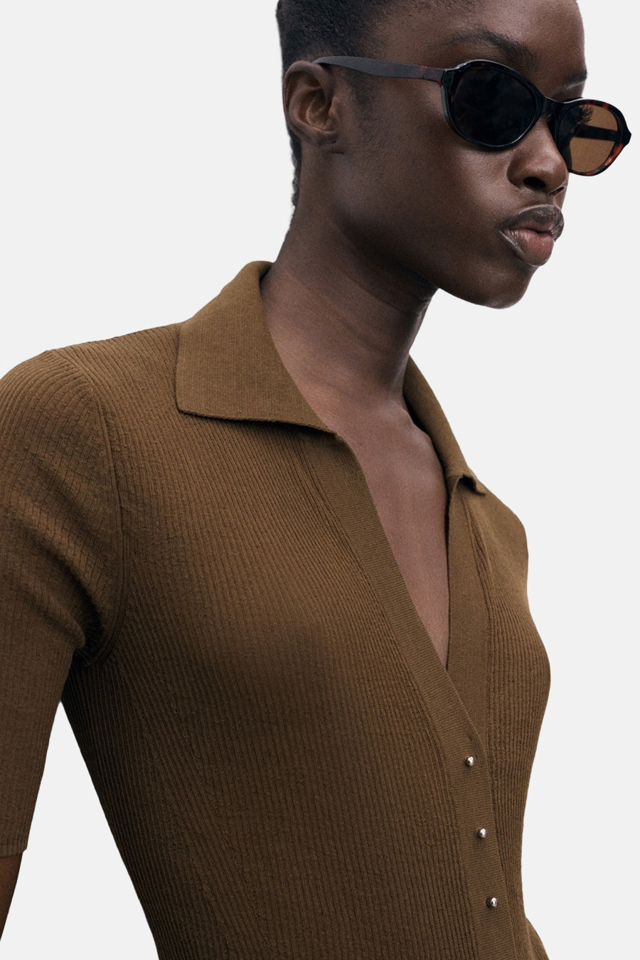 Polo à manches courtes - Kaki - MANGO - 4