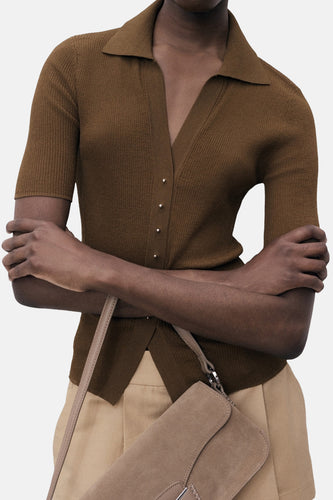 Polo à manches courtes - Kaki - MANGO - 6