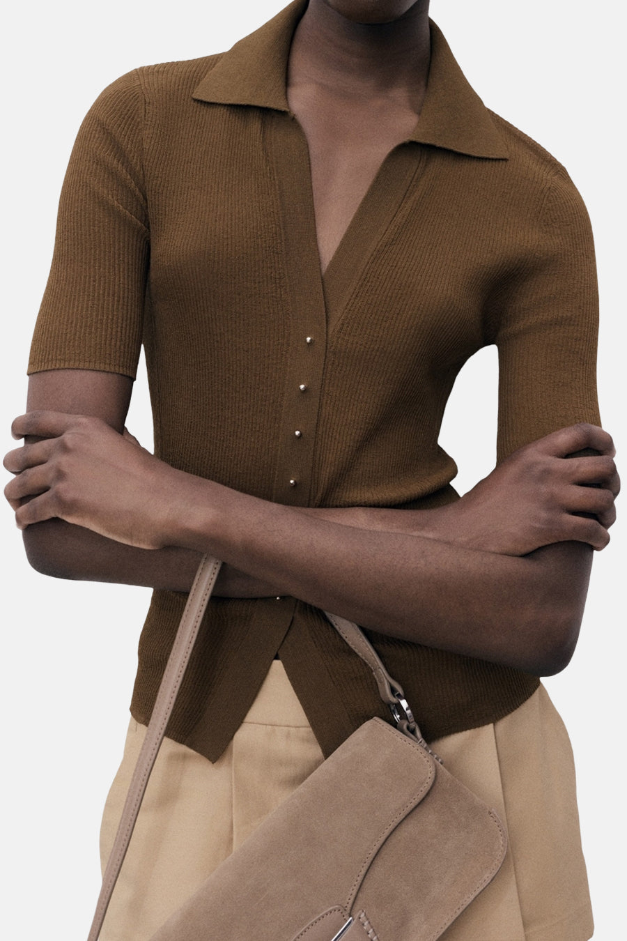 Polo à manches courtes - Kaki - MANGO - 5