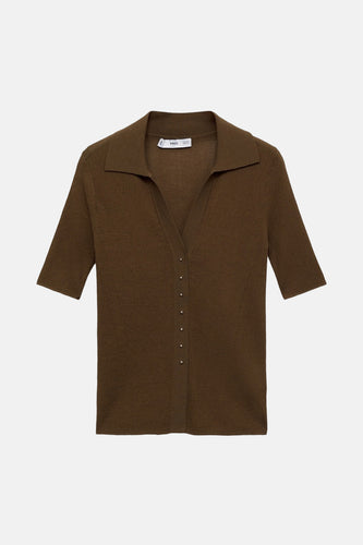 Polo à manches courtes - Kaki - MANGO - 6