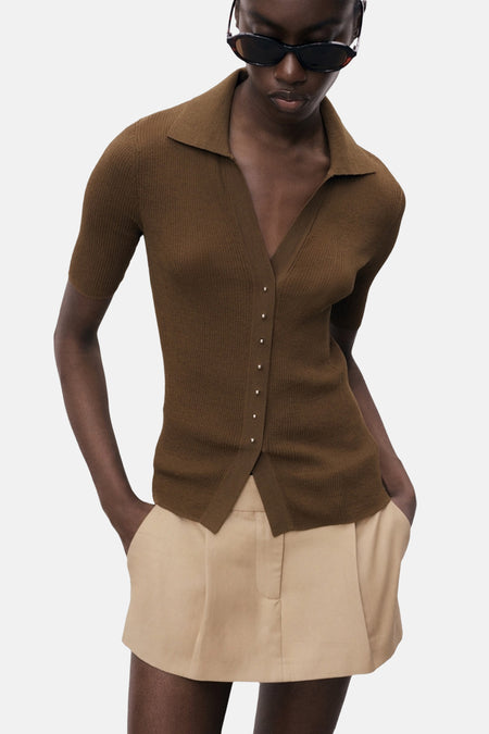 Polo à manches courtes - Kaki