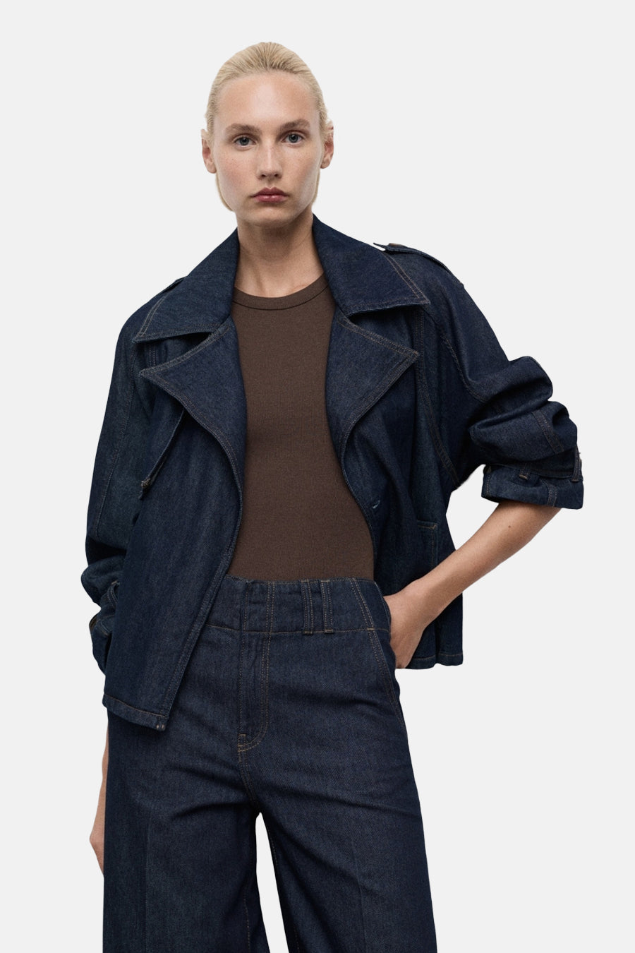 Veste - Dark blue denim - MANGO