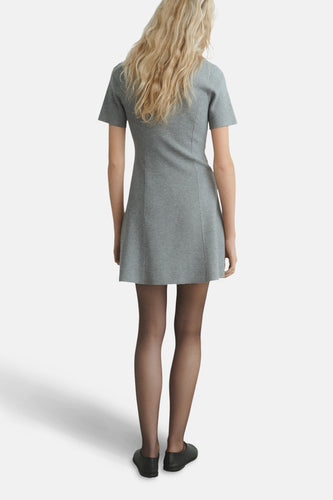 Robe à manches courtes - gris - MANGO - 5