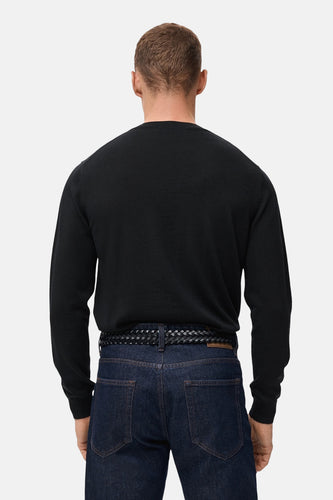 Pull à col rond - noir - MANGO - 5