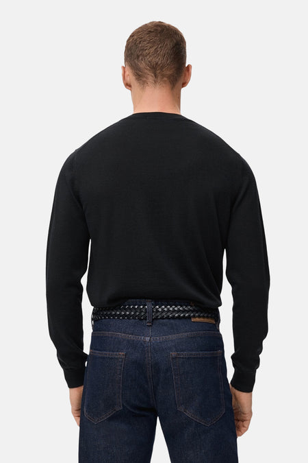 Pull à col rond - noir