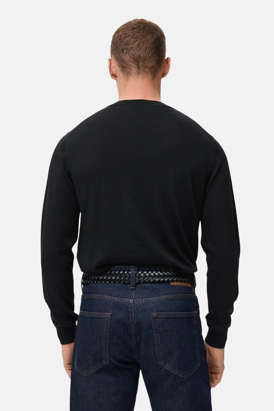 Pull à col rond - noir - MANGO - 3