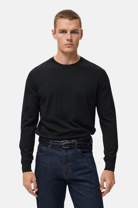 Pull à col rond - noir