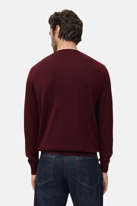 Pull col O Bordeaux - MANGO