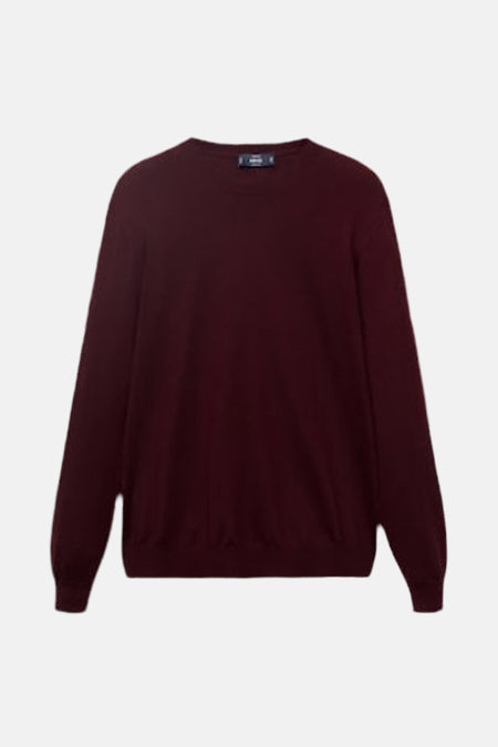 Pull à col rond - bordeaux