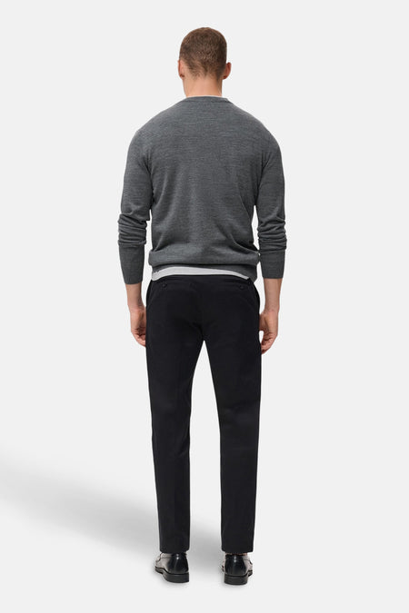 Pull à col rond - gris